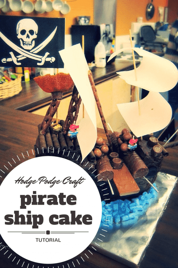 How to make an easy peasy chocolate pirate ship cake!