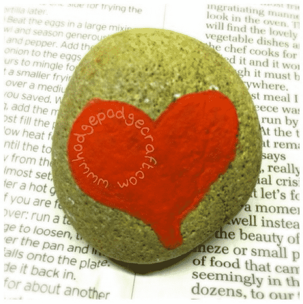 painted love rock