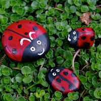 Painted Stone Ladybirds