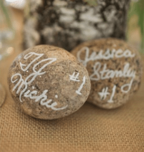 rock place name wedding favour keepsake