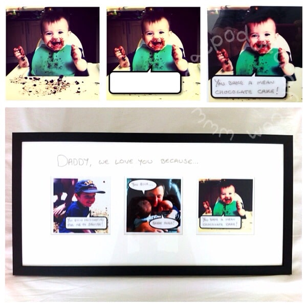 speech bubble photo gift for Daddy