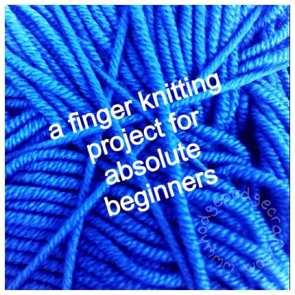 finger knitting project for beginners