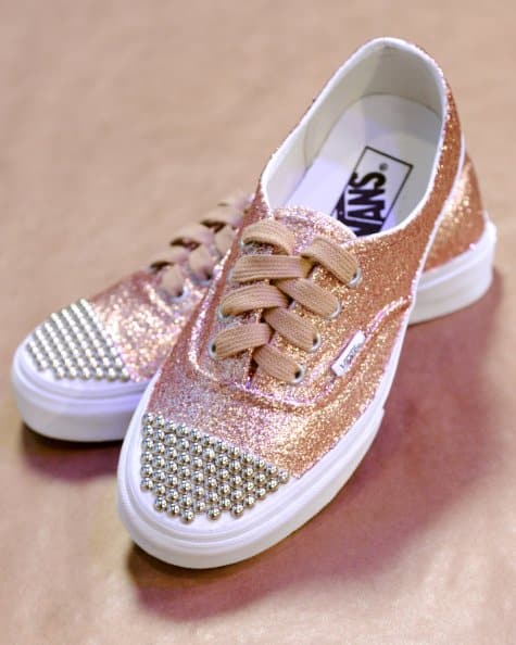 glittered sneakers how to