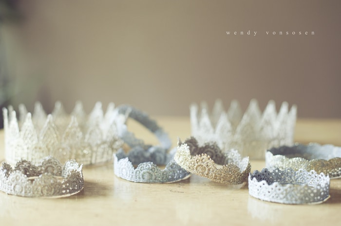 lace glitter crowns