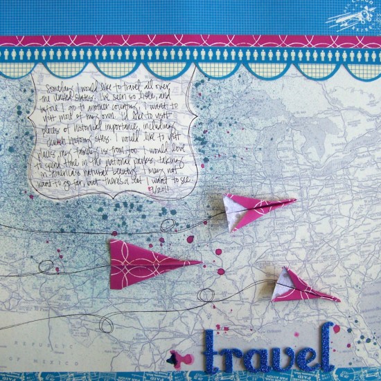 scrapbook travel journal page