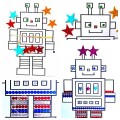 sticker robot craft free printable