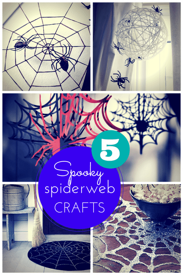 Halloween Popsicle Stick Spiderwebs - Happy Hour Projects