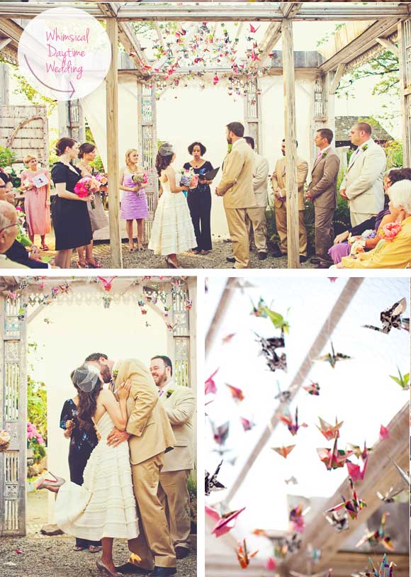 origami crane wedding decor