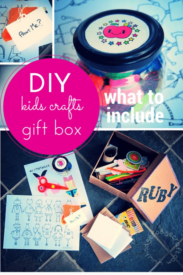 DIY kids crafts gift box for a preschooler