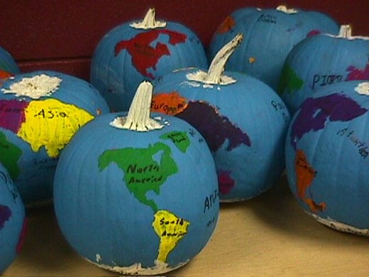 GEOGRAPHY pumpkin globe