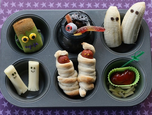 HOME ECONOMICS halloween-lunch-in-muffin-tin