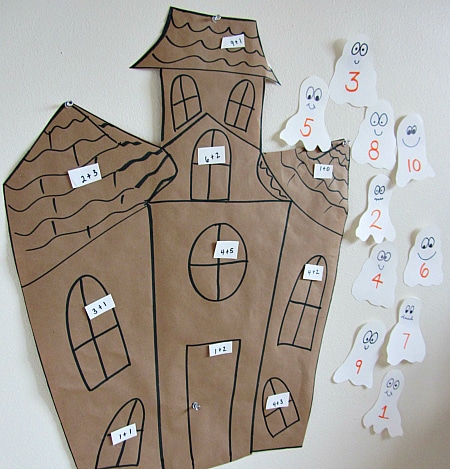 MATHS haunted house math craft