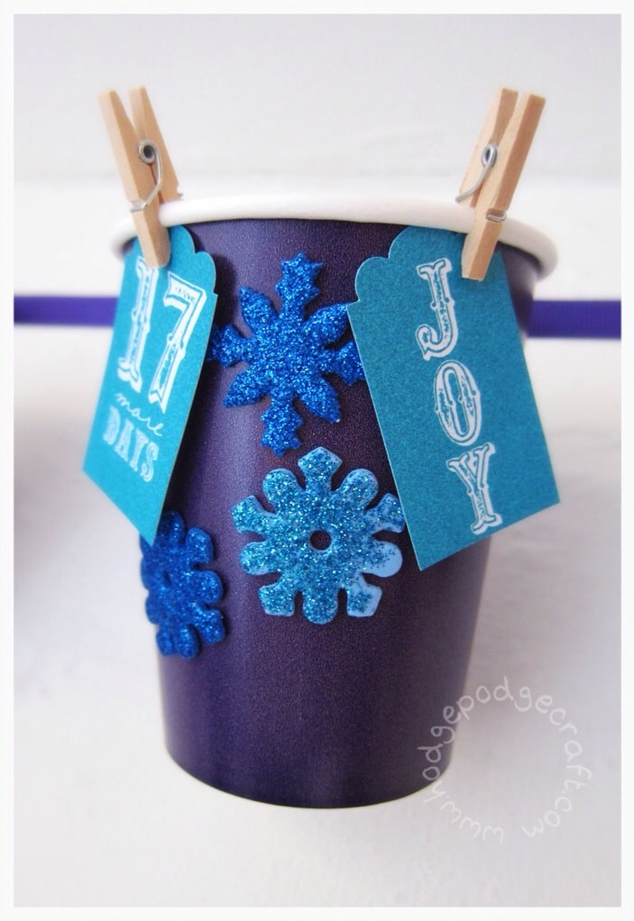 DIY paper cup advent calendar tutorial