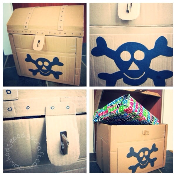 extra large cardboard treasure chest