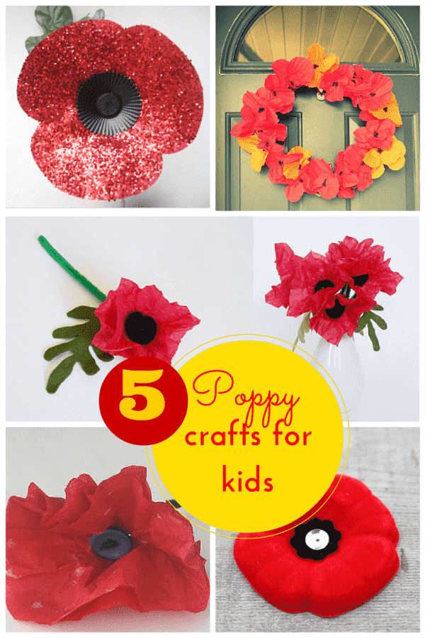 Poppy crafts for Remembrance day