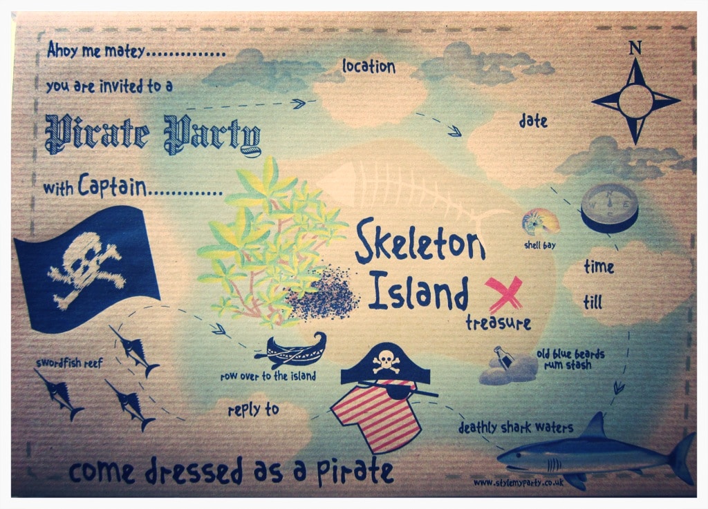 Free printable pirate party invitations