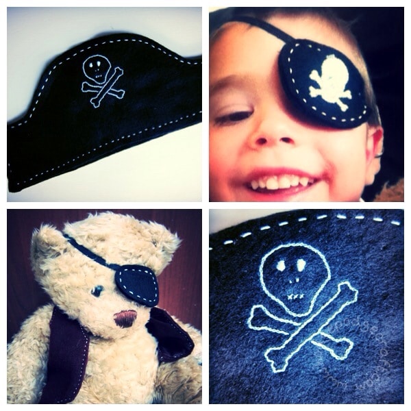 Pirate party eye patch & hat