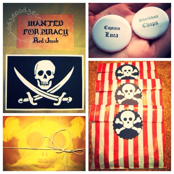 Pirate party goodie bags