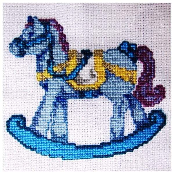 Cross stitch rocking horse