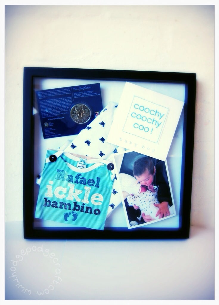 Baby keepsake shadow store box