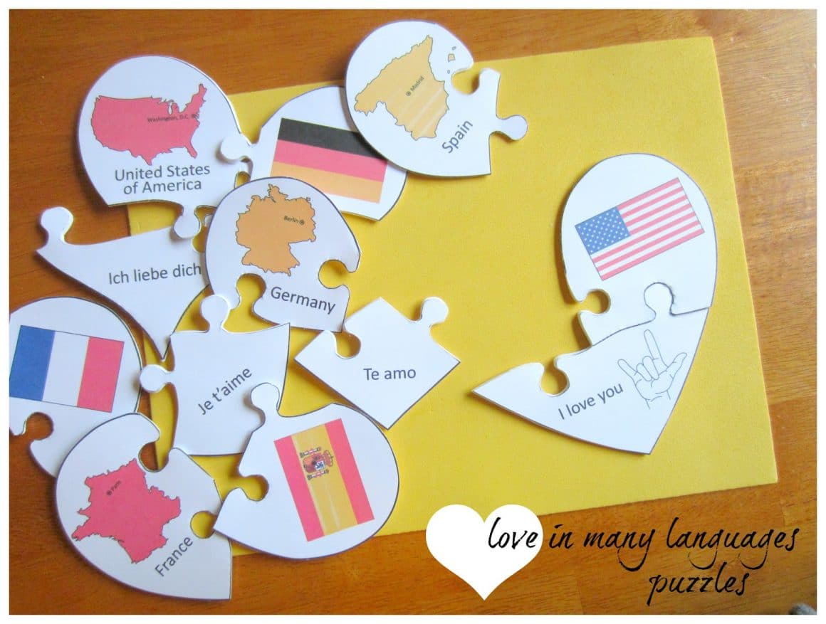 love languages puzzle free printable