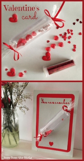 Valentine cracker card