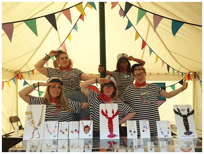 Tatty Devine team Bestival