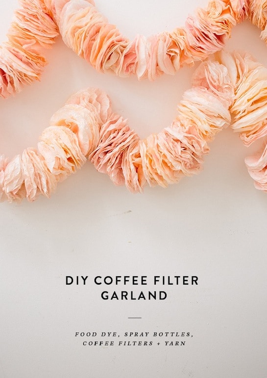 DIY coffee filter garland
