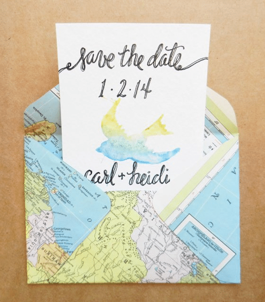 DIY map envelopes