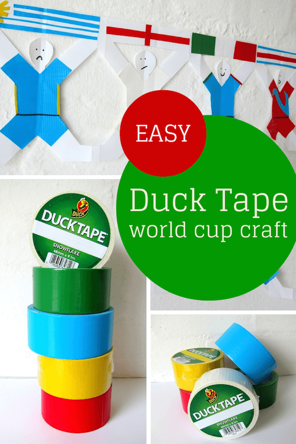 EASY Duck Tape world cup craft