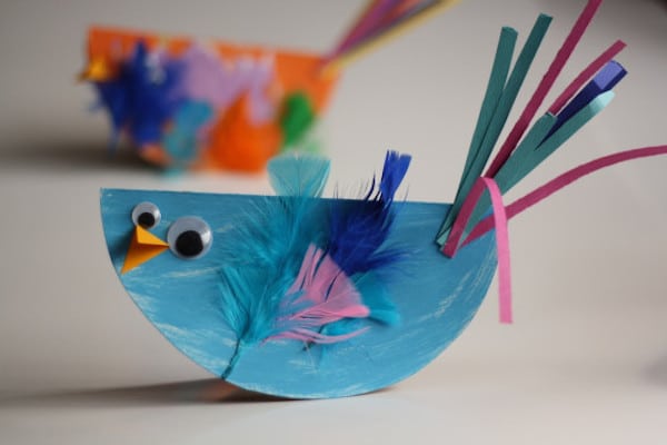 paper plate birds