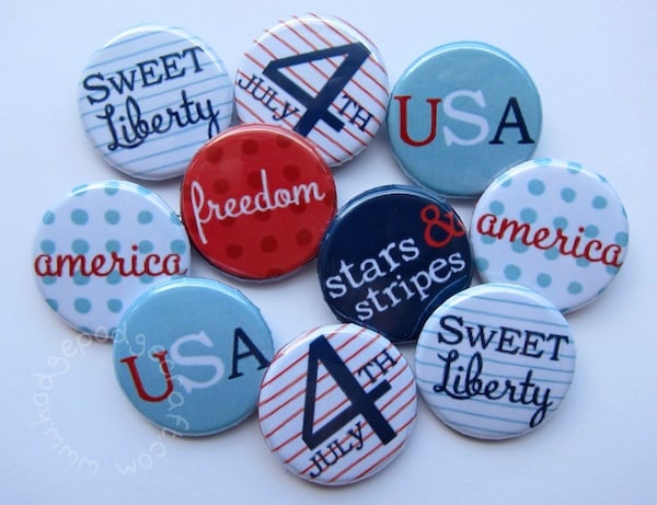 4th July party badges