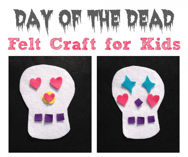 Skull fuzzy felt