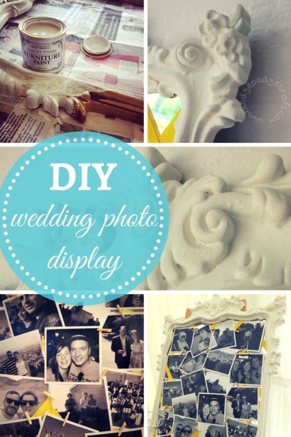 DIY wedding photo display frame