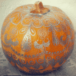 Metallic Sharpie mandala pumpkin thumbnail