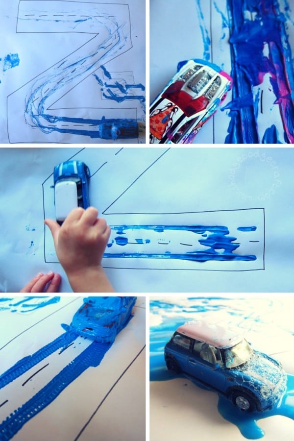 Z is for zoom car art activity