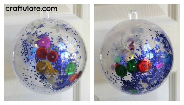 glitter bauble - craftulate