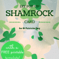 pop-up shamrock DIY card for St Patricks day