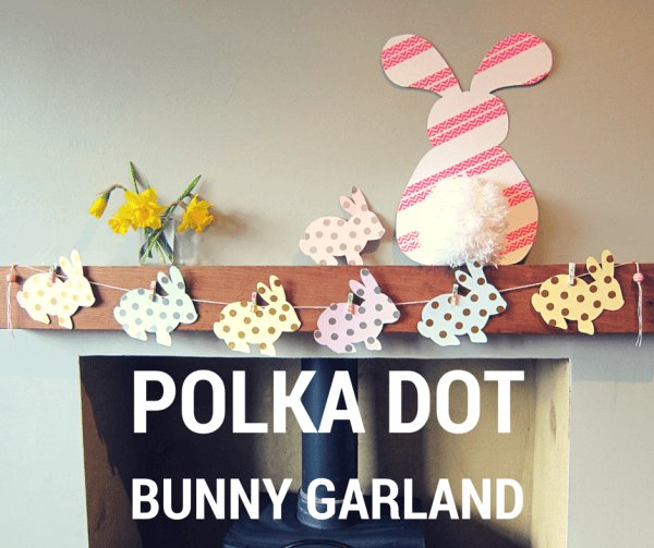 Polka dt spring bunny garland