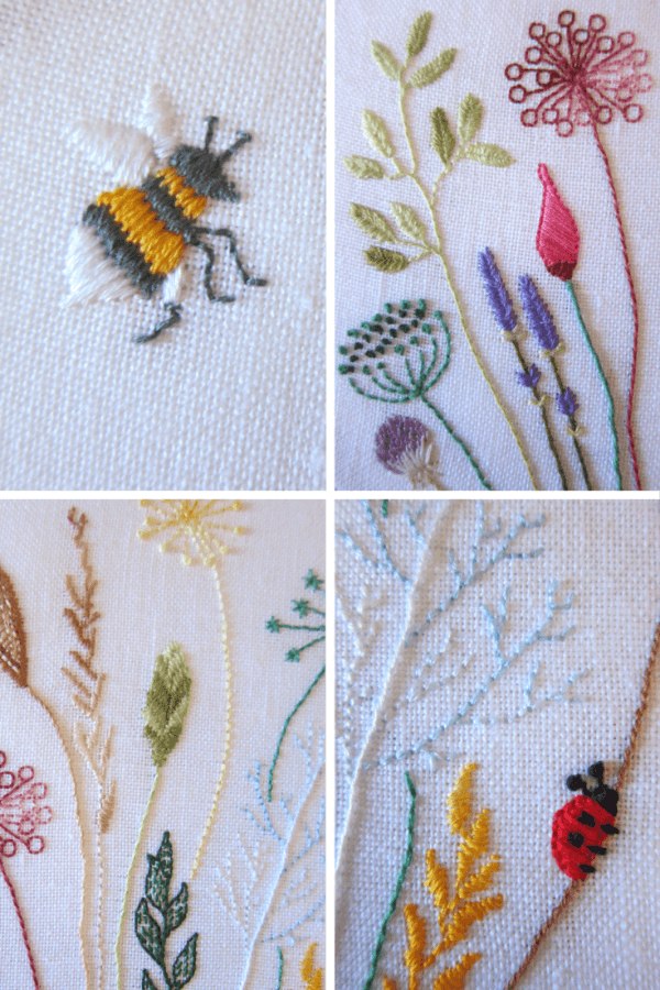 meadow embroidery details