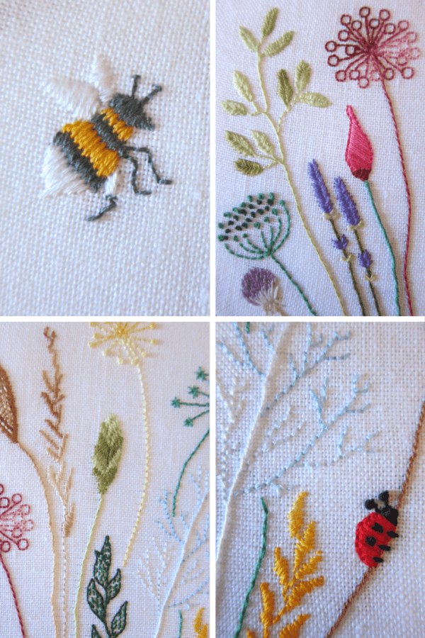 Free Floral Meadow Embroidery Pattern