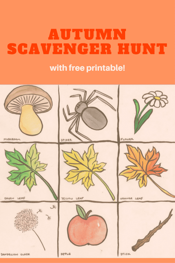 fall nature scavenger hunt